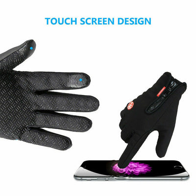 Winter Men Touch Screen Anti Slip Windproof Warm Breathable Gloves