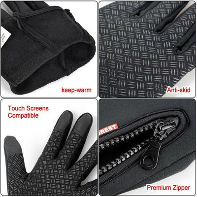 Winter Men Touch Screen Anti Slip Windproof Warm Breathable Gloves