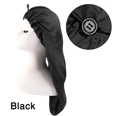 Long Satin Bonnet Sleep Cap For Long Hair