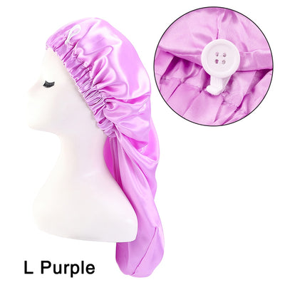 Long Satin Bonnet Sleep Cap For Long Hair