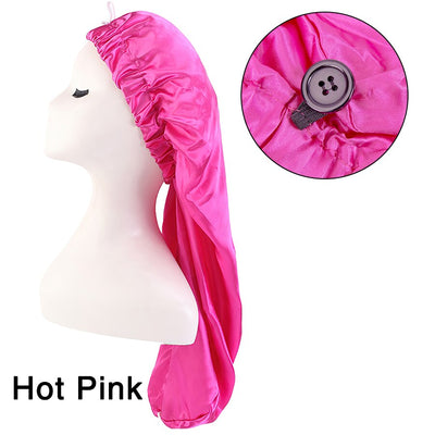 Long Satin Bonnet Sleep Cap For Long Hair