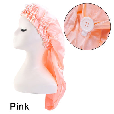 Long Satin Bonnet Sleep Cap For Long Hair