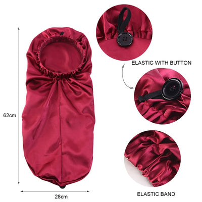 Long Satin Bonnet Sleep Cap For Long Hair