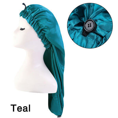 Long Satin Bonnet Sleep Cap For Long Hair