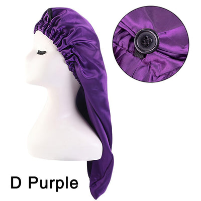 Long Satin Bonnet Sleep Cap For Long Hair