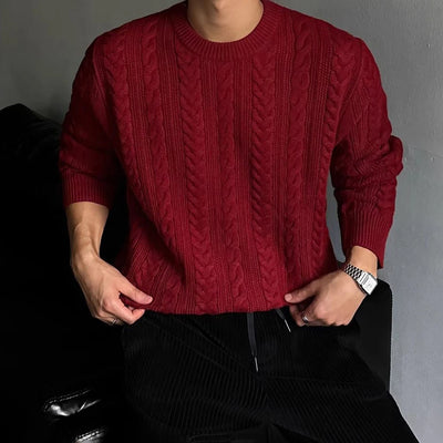 Knitted Fashion Long-Sleeve Sweater