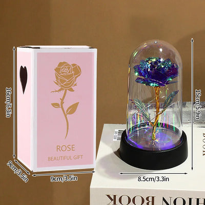 Creative Valentine's Day Gift Rose in Glass Cover Light Up