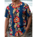 Summer Floral Pattern Fashion Beach Shirts For Men