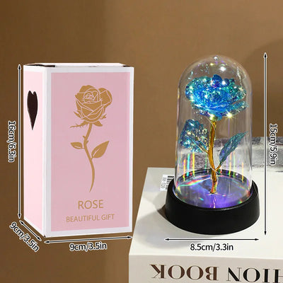 Creative Valentine's Day Gift Rose in Glass Cover Light Up