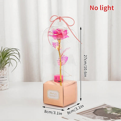 Creative Valentine's Day Gift Rose in Glass Cover Light Up