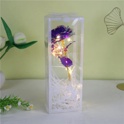 Creative Valentine's Day Gift Rose in Glass Cover Light Up