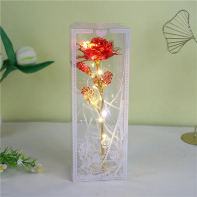 Creative Valentine's Day Gift Rose in Glass Cover Light Up