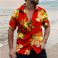 Summer Floral Pattern Fashion Beach Shirts For Men