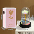 Creative Valentine's Day Gift Rose in Glass Cover Light Up