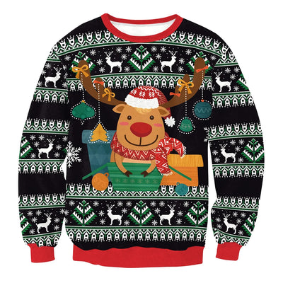 Unisex Tree Reindeer Christmas  Jumper