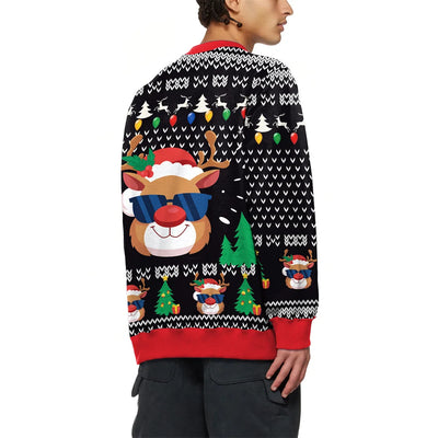 Unisex Tree Reindeer Christmas  Jumper