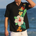 Summer Floral Pattern Fashion Beach Shirts For Men