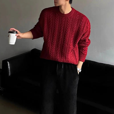 Knitted Fashion Long-Sleeve Sweater