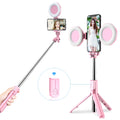 New Wireless Bluetooth Selfie Stick Foldable Tripod Monopod with LED Ring Light