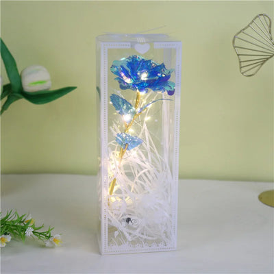 Creative Valentine's Day Gift Rose in Glass Cover Light Up