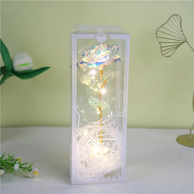 Creative Valentine's Day Gift Rose in Glass Cover Light Up