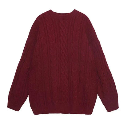 Knitted Fashion Long-Sleeve Sweater