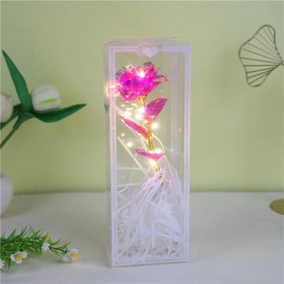 Creative Valentine's Day Gift Rose in Glass Cover Light Up