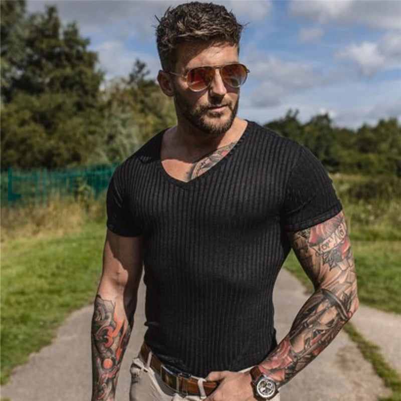 Knitted Short Sleeve Slim Fit Shirts - The Perfect Choice