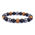 New Magnetic Hematite Bracelets  Tiger Eye Stone Bead Couple Bracelets