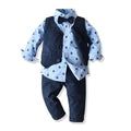 3PCS Set Baby Boy Outfits Suit  Tie Shirts+Pants+Vest