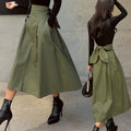 New Style Fashion Ankle-Length High Waist Bow Skirts