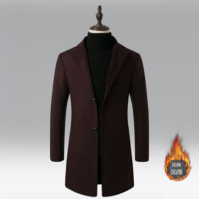 Slim Fit Long Winter Trench  Coats for Men