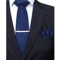 Cashmere Wool Necktie and Pocket Square Tie Clip Set for Men