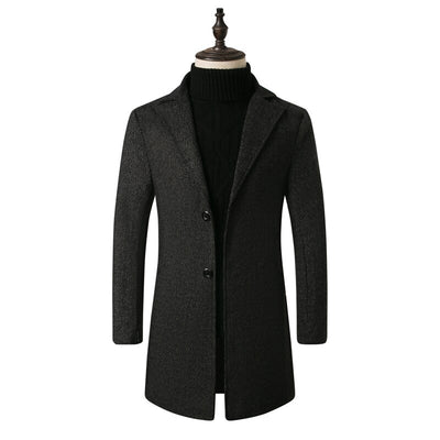 Slim Fit Long Winter Trench  Coats for Men