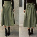 New Style Fashion Ankle-Length High Waist Bow Skirts