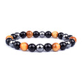 New Magnetic Hematite Bracelets  Tiger Eye Stone Bead Couple Bracelets