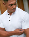 Knitted Short Sleeve Slim Fit Shirts