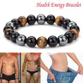 New Magnetic Hematite Bracelets  Tiger Eye Stone Bead Couple Bracelets