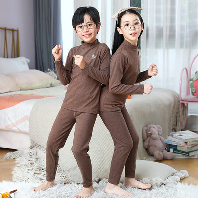 Unisex Children Winter Thermal Underwear Suit Pyjamas Sets