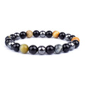 New Magnetic Hematite Bracelets  Tiger Eye Stone Bead Couple Bracelets