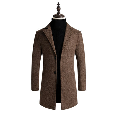 Slim Fit Long Winter Trench  Coats for Men