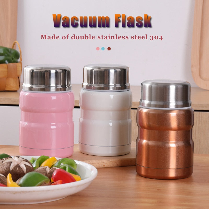 304 Large Stainless Steel Children's Thermos Lunchbox Thermos For Hot Food  with Containers Vacuum Flasks Thermoses