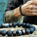 Natural Gemstone Bracelet - Lava Stone  Bracelet Natural Moonstone Bead