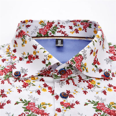 New Arrivals  Men's  Floral Slim Fit Fashion Shirts