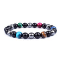 New Magnetic Hematite Bracelets  Tiger Eye Stone Bead Couple Bracelets