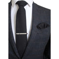 Cashmere Wool Necktie and Pocket Square Tie Clip Set for Men