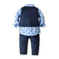 3PCS Set Baby Boy Outfits Suit  Tie Shirts+Pants+Vest