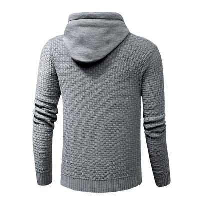 Warm Knitted  Jumper Pullover Hooded Sweater For Men