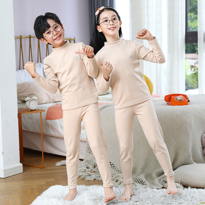 Unisex Children Winter Thermal Underwear Suit Pyjamas Sets