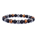 New Magnetic Hematite Bracelets  Tiger Eye Stone Bead Couple Bracelets